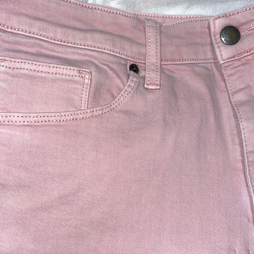 Universal Thread High Rise Midi Rolled Up Hem Jean Shorts Size 16 - Picture 4 of 11
